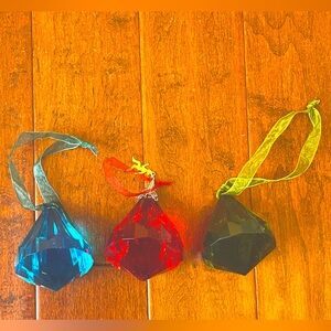 3 Colorful Gemstone Ornaments